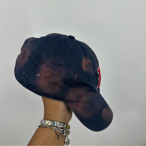 Boston Red Sox Custom Bleach Splatter Dad Hat Size XL - Picture 6 of 9